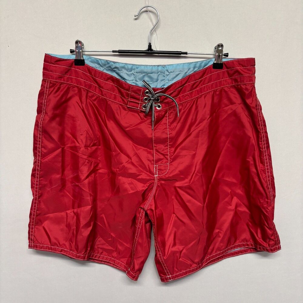 Birdwell Beach Britches Men Board Swim Trunks Shorts Size 40 Red C133 -24